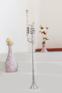 HERALD Bb Trumpet – Silver Brass with Red Valves