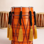 QueenBrass Bhangra Dhol with Sticks, Strap & Carry Bag – Traditional Punjabi Drum