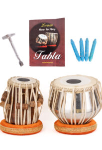 QueenBrass Steel Tabla Set – Complete Percussion Kit with Bayan & Dayan
