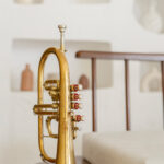 QueenBrass 4-Valve Flugelhorn in Bb/F – Brass Finish with Mouthpiece & Case